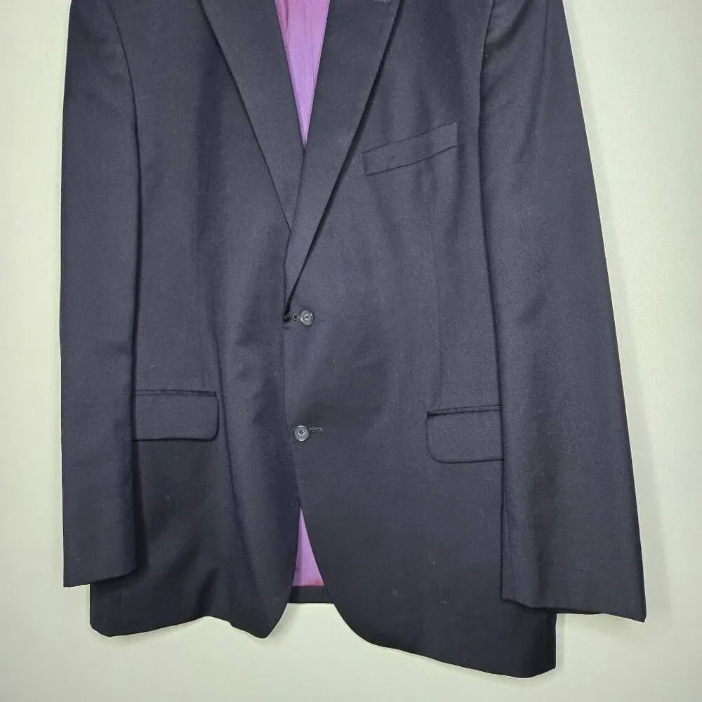 Barneys New York Loro Piana Men's Blazer Sportscoat Size 46R Dark Navy 2 Button